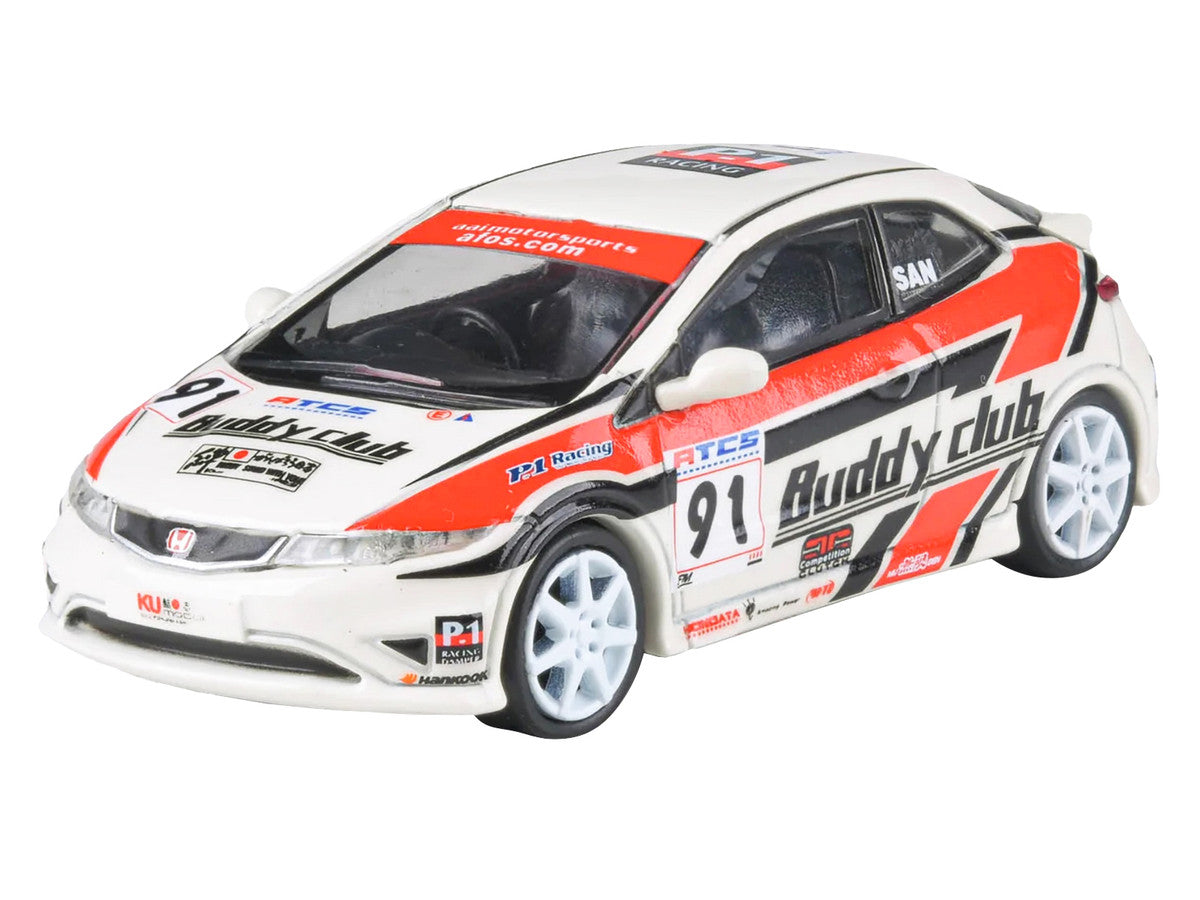 2007 Honda Civic Type R FN2 RHD (Right Hand Drive) #91 "Buddy Club - Asian Touring Car Series" (2012) 1/64 Diecast Model Car by Paragon Models LuxuryLifeWay Online Store