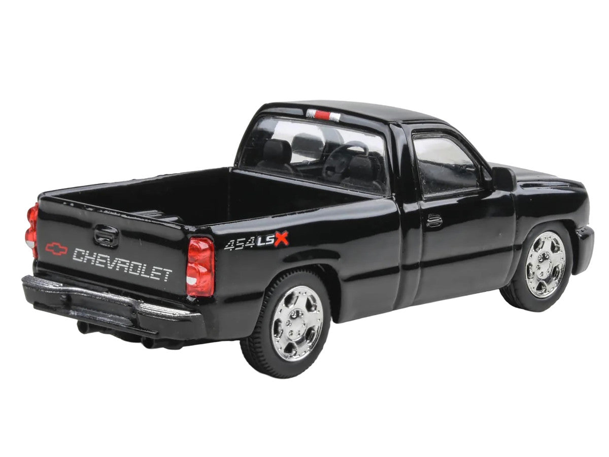 2006 Chevrolet Silverado 454 LSX Pickup Truck Onyx Black 1/64 Diecast Model Car by Paragon Models LuxuryLifeWay Online Store