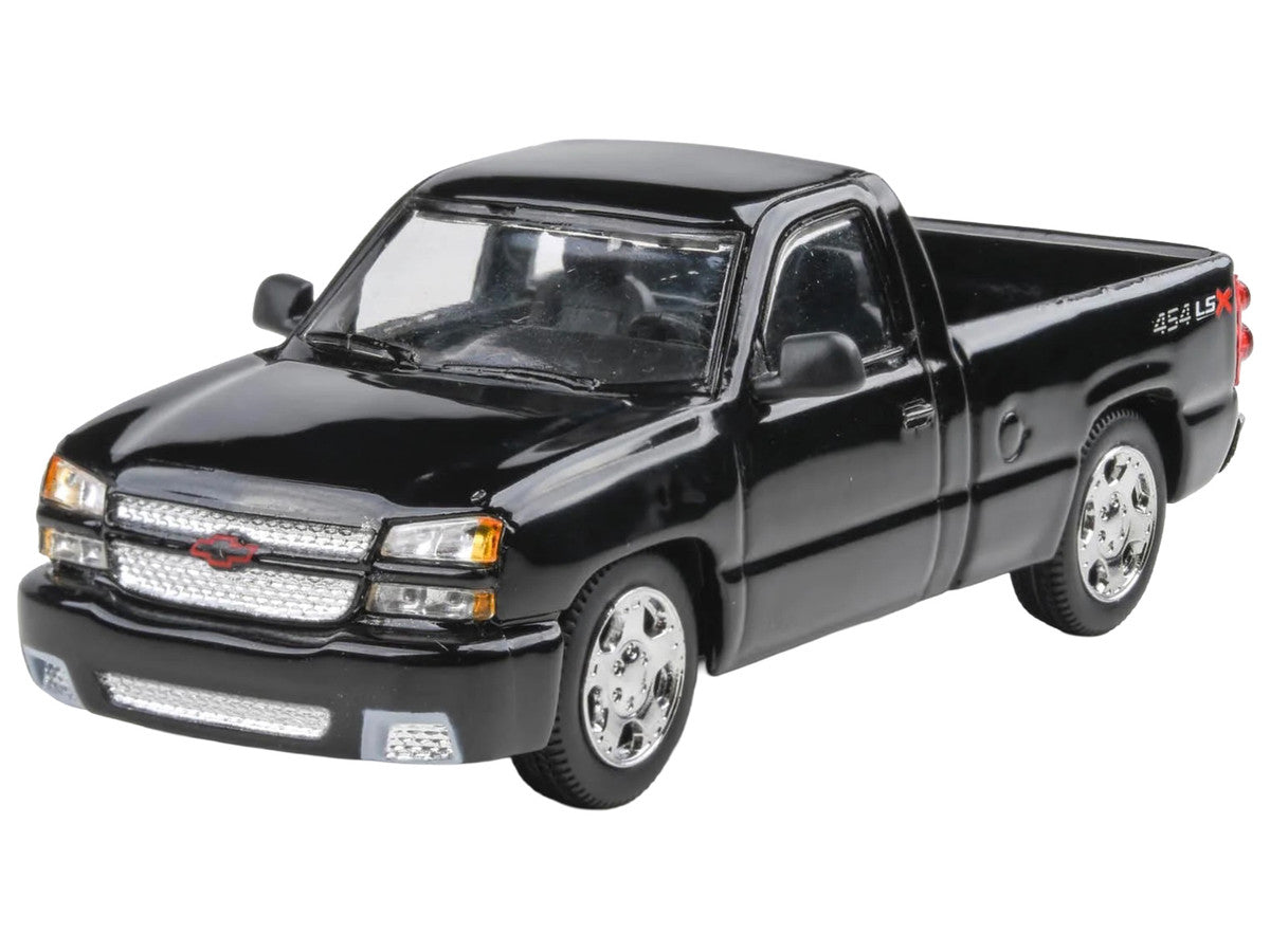 2006 Chevrolet Silverado 454 LSX Pickup Truck Onyx Black 1/64 Diecast Model Car by Paragon Models LuxuryLifeWay Online Store