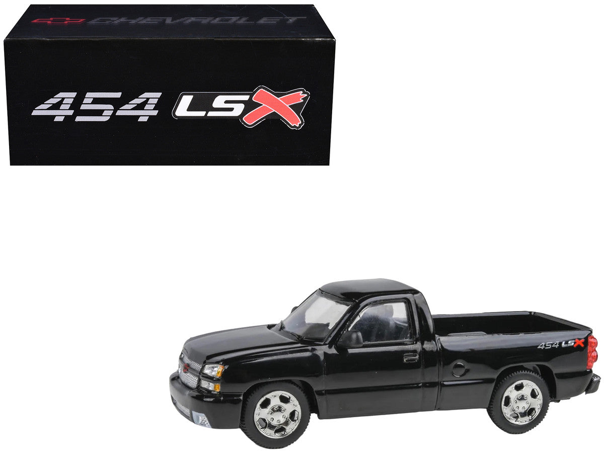 2006 Chevrolet Silverado 454 LSX Pickup Truck Onyx Black 1/64 Diecast Model Car by Paragon Models LuxuryLifeWay Online Store