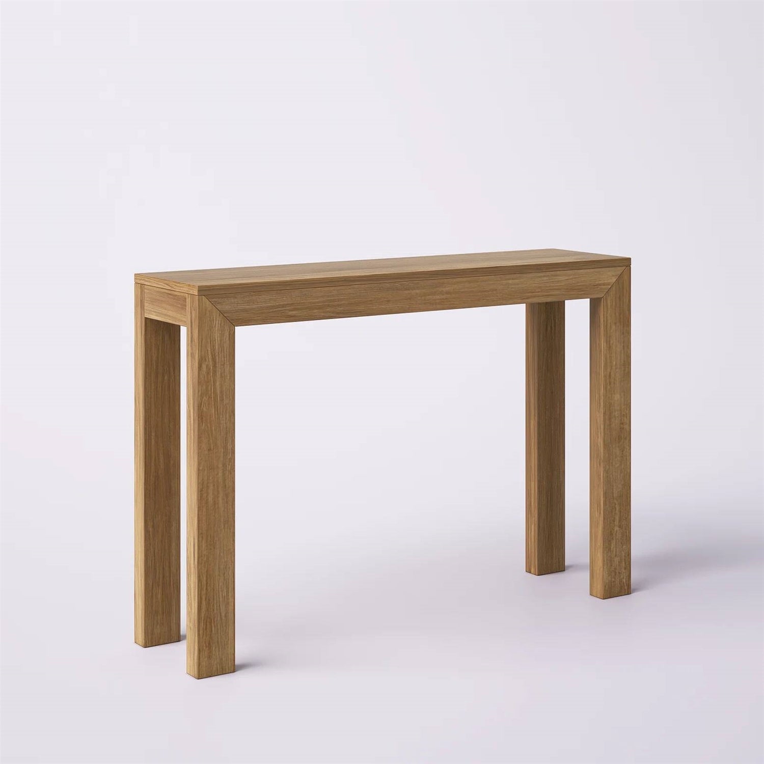 Solid Wood Modern Accent Console Table / Sofa Table in Medium Brown Pecan Finish LuxuryLifeWay Online Store