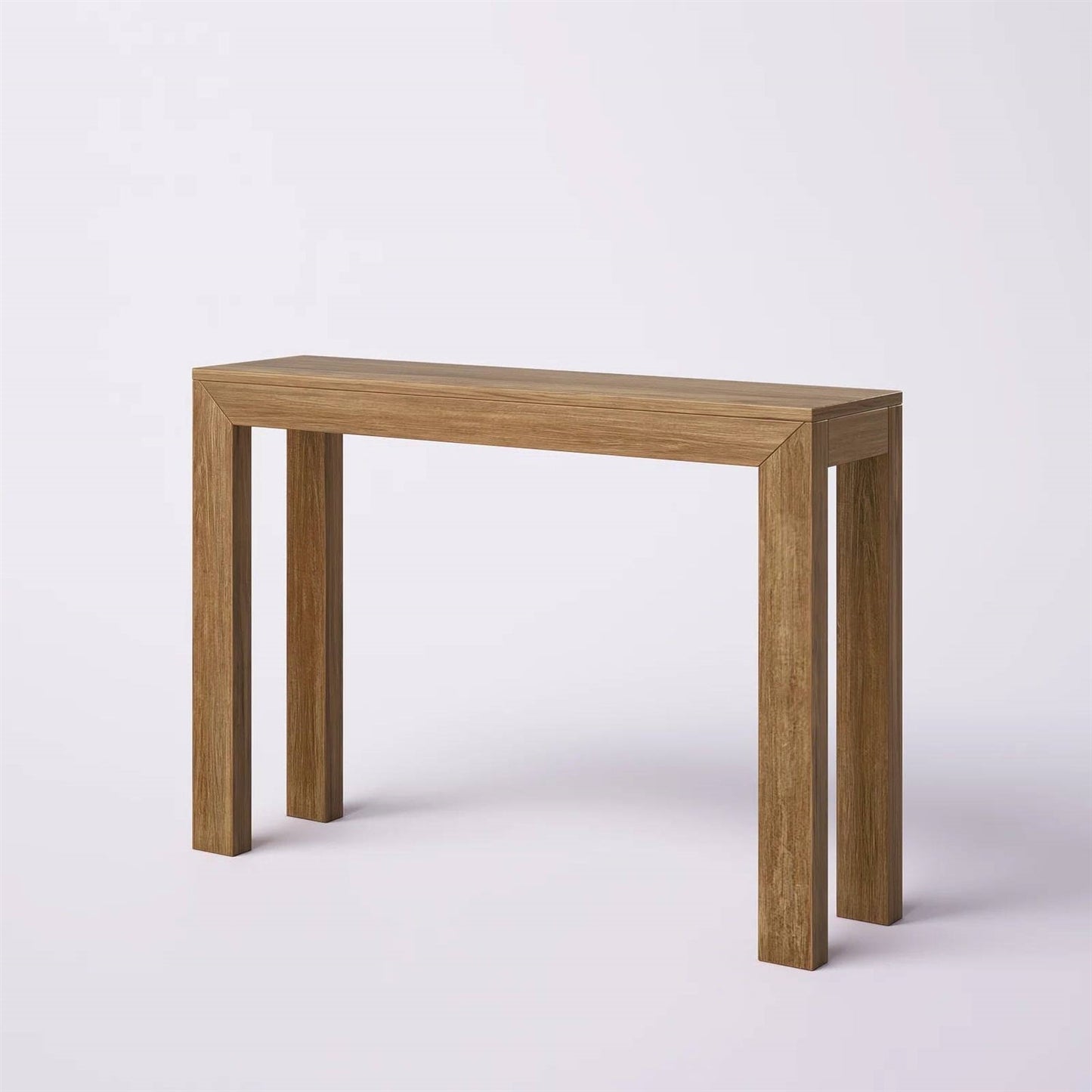 Solid Wood Modern Accent Console Table / Sofa Table in Medium Brown Pecan Finish LuxuryLifeWay Online Store