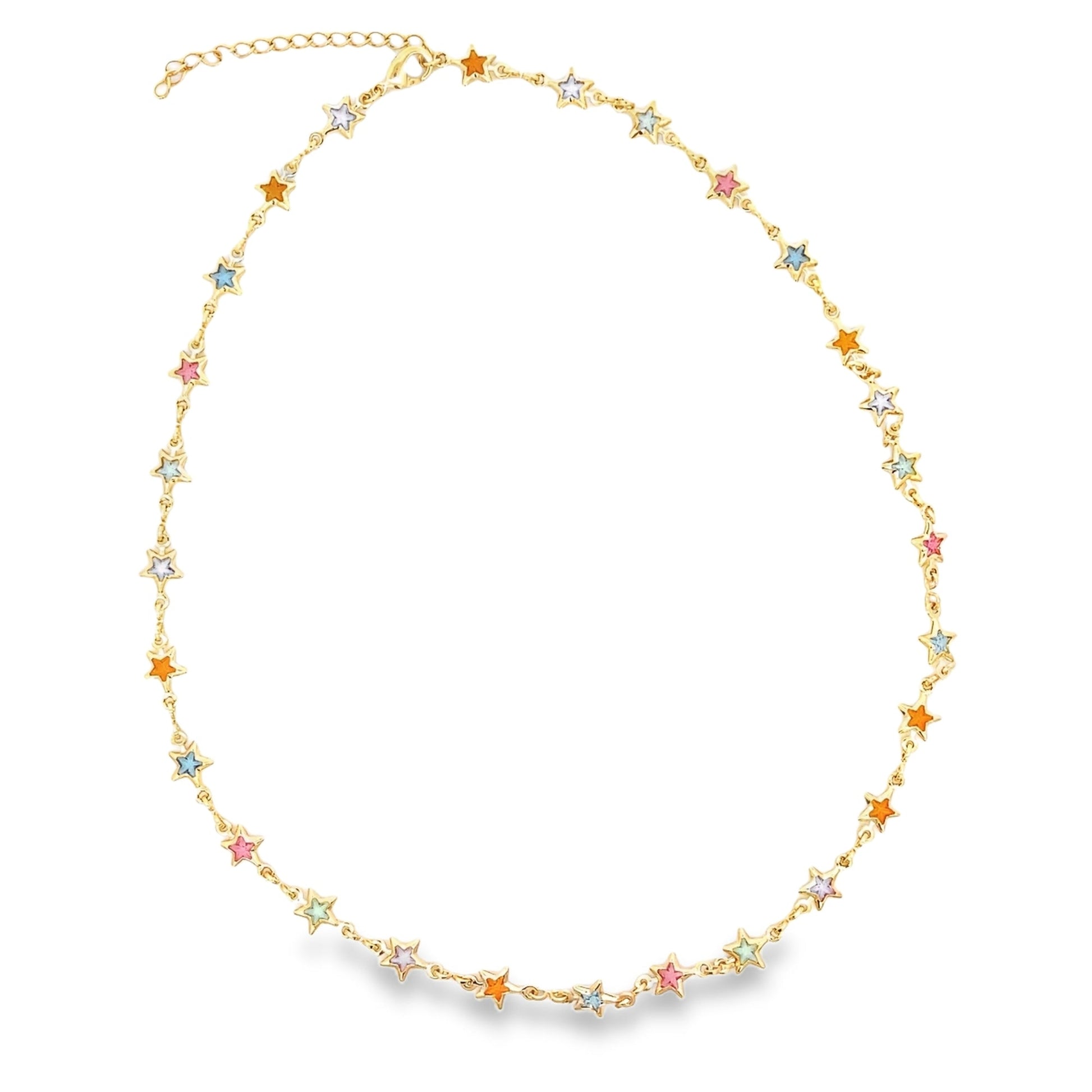 Multicolor Star CZ Stone Charm Necklace (G13/I150/E274) LuxuryLifeWay Online Store
