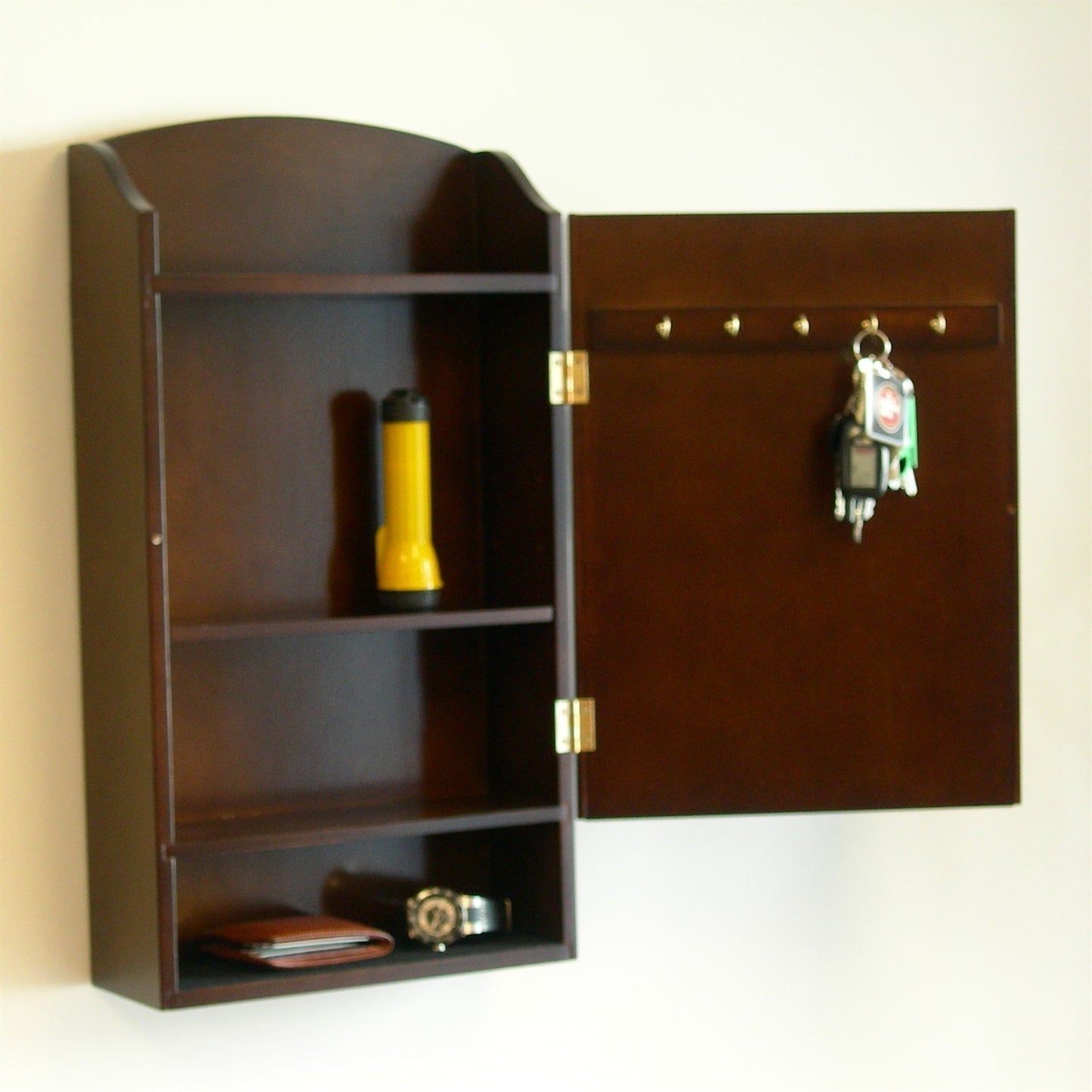 Door / Wall Mount Organizer Letter Holder Mail Sorter in Dark Walnut LuxuryLifeWay Online Store