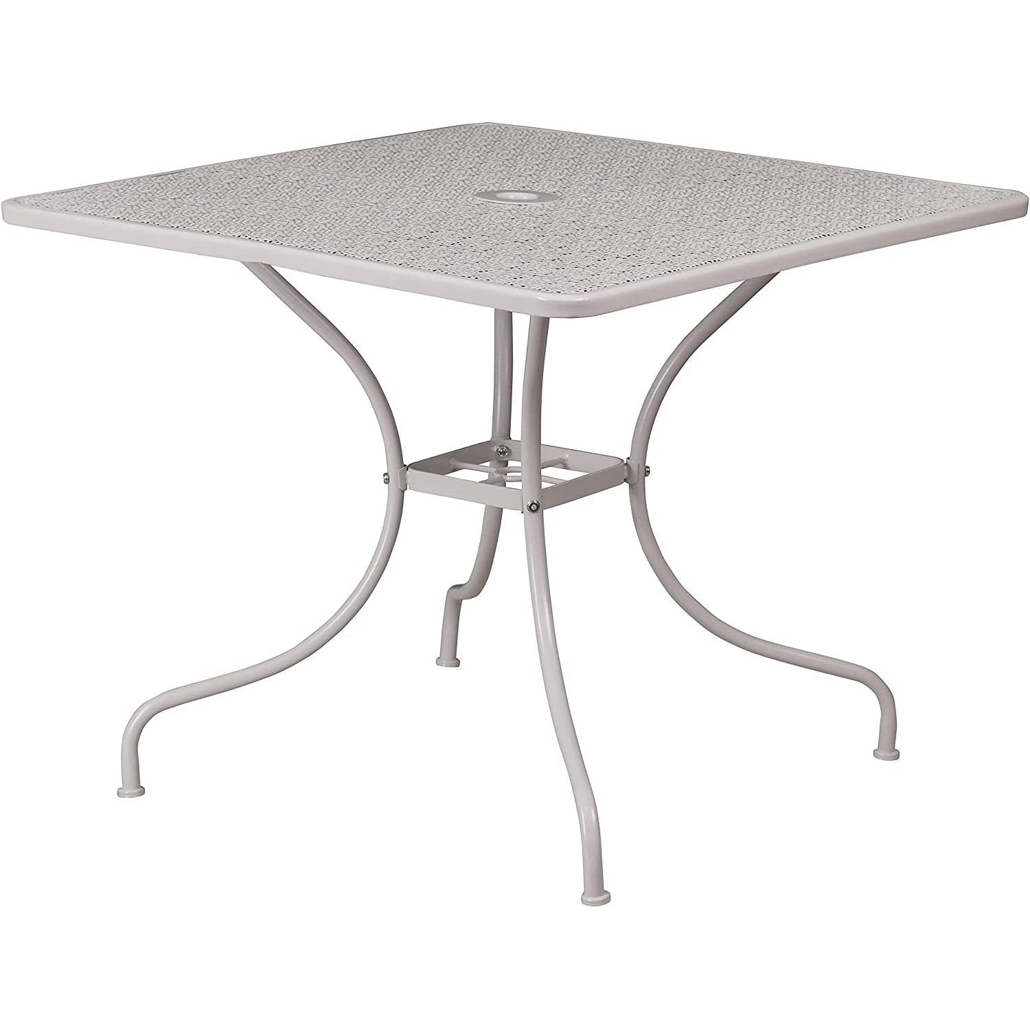 3-Piece Grey Steel Metal Outdoor Patio Furniture Set with 2 Chairs and 1 Table LuxuryLifeWay Online Store