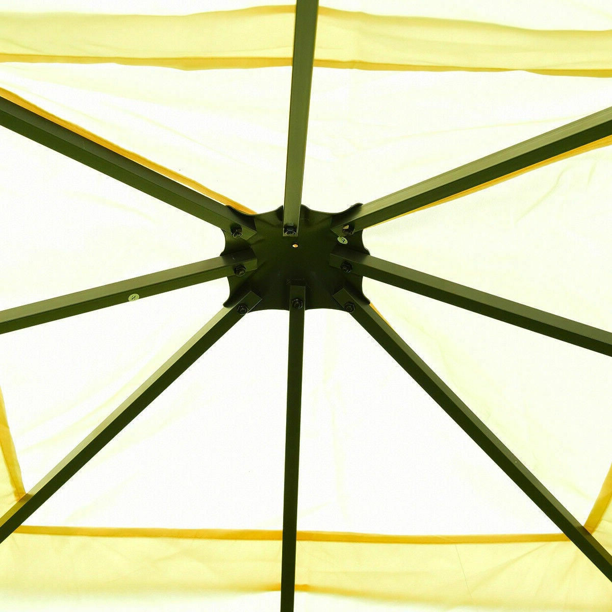 10 x 10 Ft Outdoor Steel Frame Gazebo Shelter with Waterproof Polyester Canopy LuxuryLifeWay Online Store