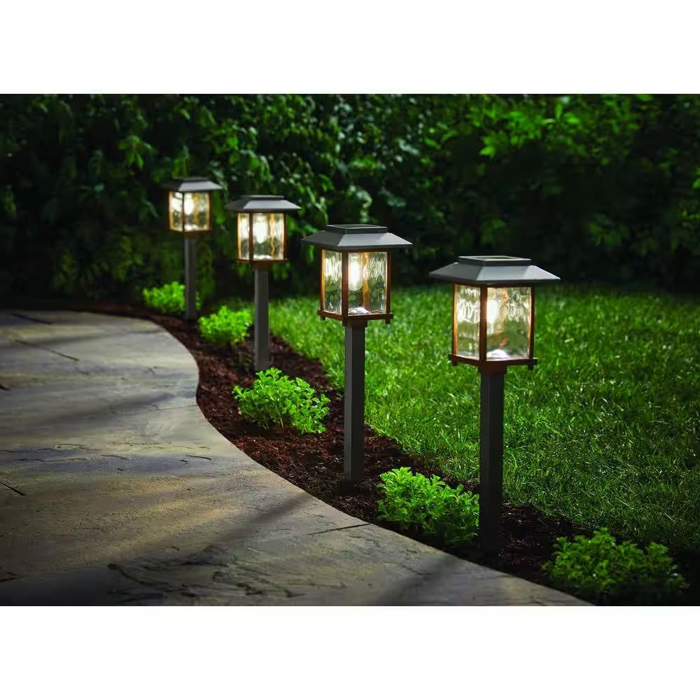 4 Pack - Bronze Gold Solar LED Light Set - Outdoor Path Yard Lighting LuxuryLifeWay Online Store