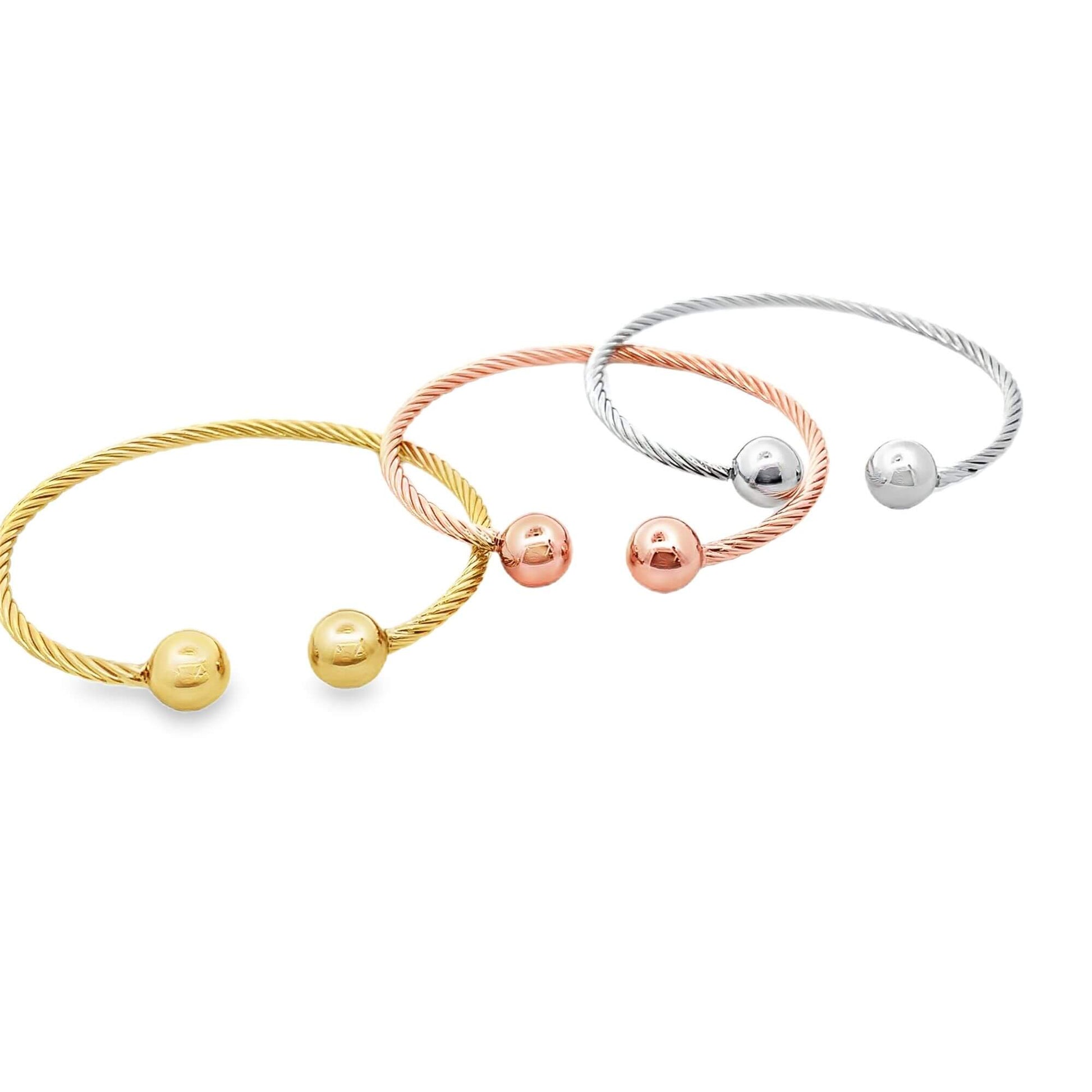 Thin Twisted Bead Bangle (B142) LuxuryLifeWay Online Store