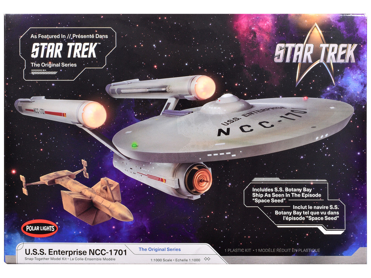 Skill 2 Model Kit U.S.S. Enterprise NCC-1701 Spaceship "Star Trek" (1966) TV Series 1/1000 Scale Model by Polar Lights LuxuryLifeWay Online Store