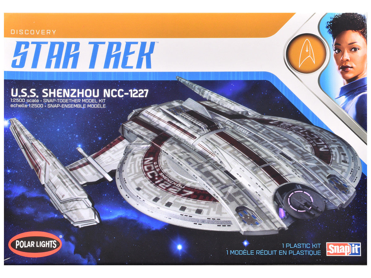 Skill 2 Snap Model Kit U.S.S. Shenzhou NCC-1227 Spacecraft "Star Trek: Discovery" (2017-2024) TV Series 1/2500 Scale Model by Polar Lights LuxuryLifeWay Online Store
