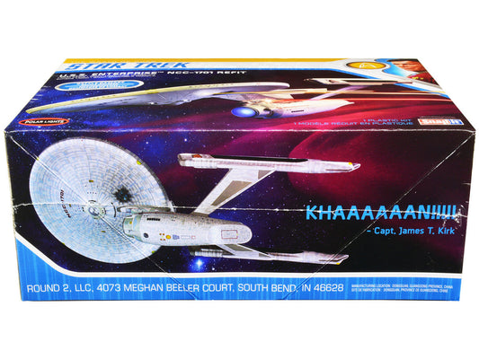 Skill 2 Snap Model Kit U.S.S. Enterprise NCC-1701 Refit Spaceship "Star Trek II: The Wrath of Khan" (1982) Movie 1/1000 Scale Model by Polar Lights LuxuryLifeWay Online Store