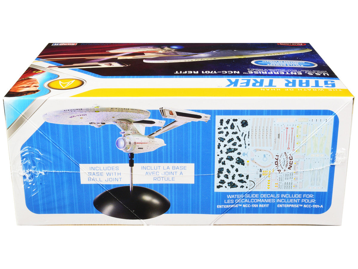 Skill 2 Snap Model Kit U.S.S. Enterprise NCC-1701 Refit Spaceship "Star Trek II: The Wrath of Khan" (1982) Movie 1/1000 Scale Model by Polar Lights LuxuryLifeWay Online Store