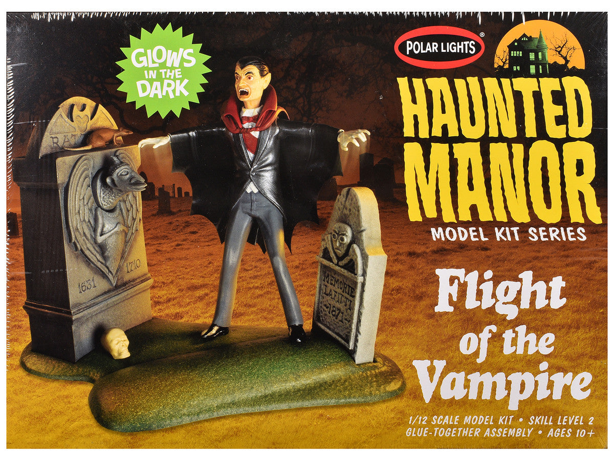 Skill 2 Model Kit Haunted Manor "Flight of the Vampire" Diorama Set 1/12 Scale Model by Polar Lights LuxuryLifeWay Online Store
