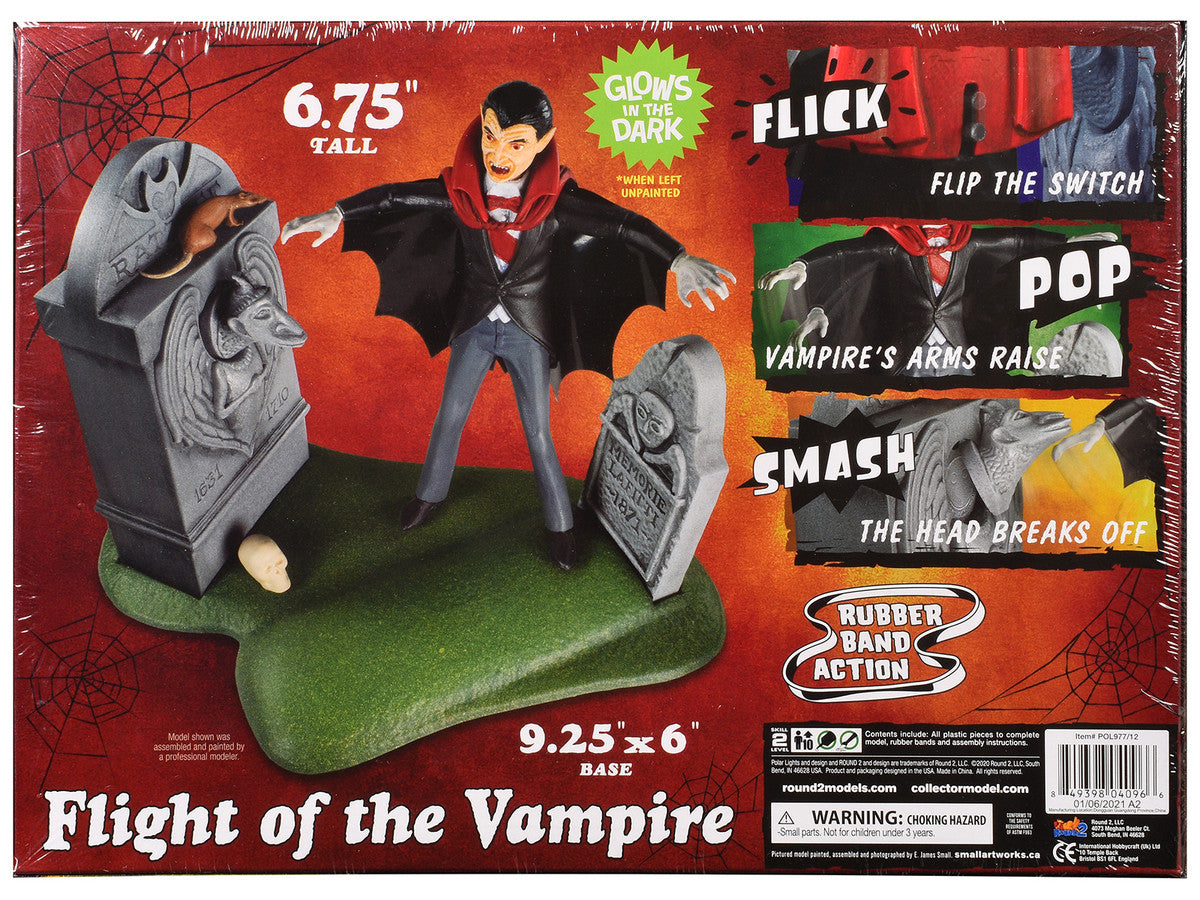 Skill 2 Model Kit Haunted Manor "Flight of the Vampire" Diorama Set 1/12 Scale Model by Polar Lights LuxuryLifeWay Online Store