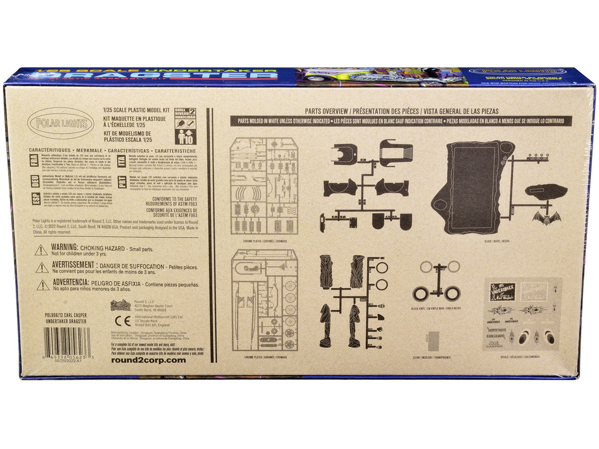 Skill 2 Model Kit Undertaker Dragster by Carl Casper 1/25 Scale Model by Polar Lights LuxuryLifeWay Online Store
