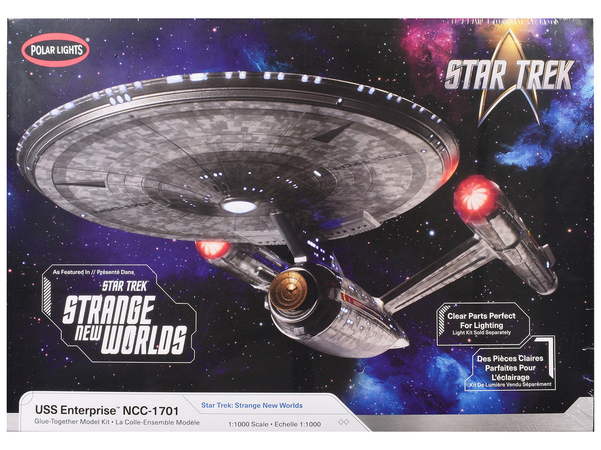 Skill 2 Model Kit USS Enterprise NCC-1701 Spacecraft "Star Trek: Strange New Worlds" (2022-Current) TV Series 1/1000 Scale Model by Polar Lights LuxuryLifeWay Online Store