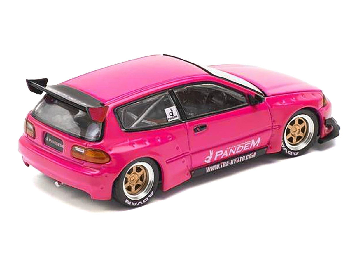 Pandem Civic EG6 RHD (Right Hand Drive) Pink "Enigma Exclusive Edition" 1/64 Diecast Model Car by Pop Race LuxuryLifeWay Online Store