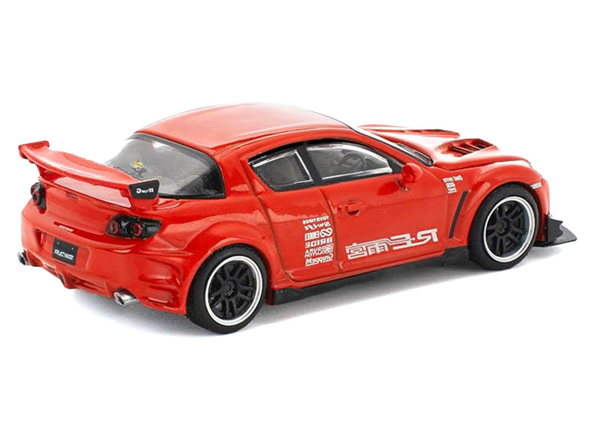 Mazda RX-8 RE-Amemiya RHD (Right Hand Drive) Red with Graphics "Enigma Exclusive Edition" 1/64 Die Cast Model Car by Pop Race LuxuryLifeWay Online Store