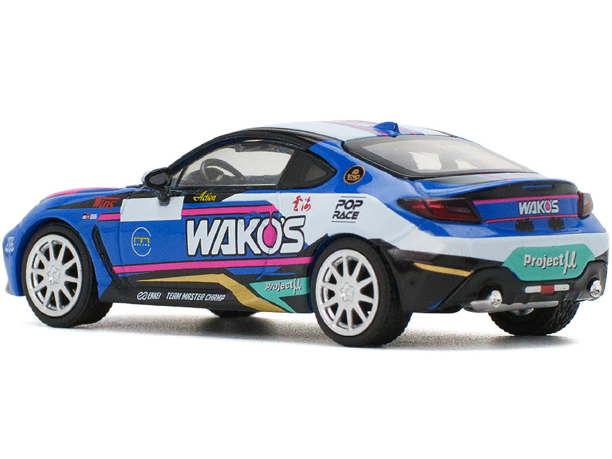 Toyota GR86 "Wako's" Blue with Graphics 1/64 Diecast Model Car by Pop Race LuxuryLifeWay Online Store