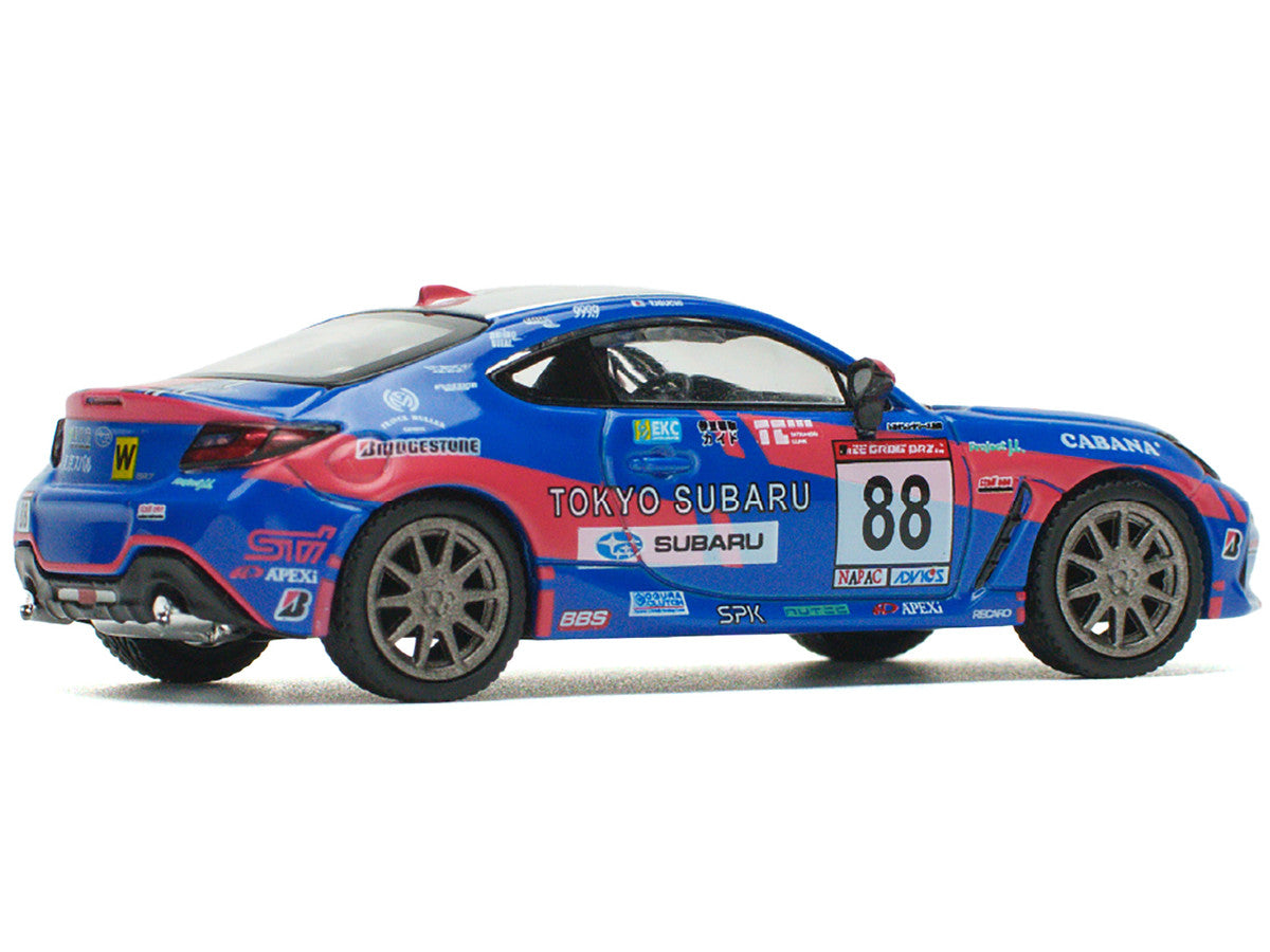 Subaru BRZ #88 Blue with Graphics "Tokyo Subaru Racing" 1/64 Diecast Model Car by Pop Race LuxuryLifeWay Online Store