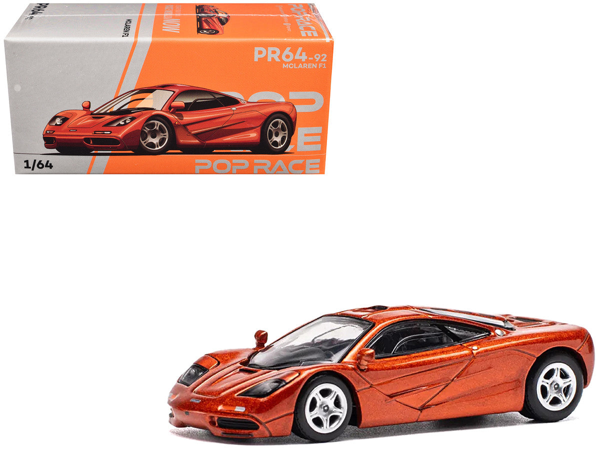 McLaren F1 Orange Metallic 1/64 Diecast Model Car by Pop Race LuxuryLifeWay Online Store