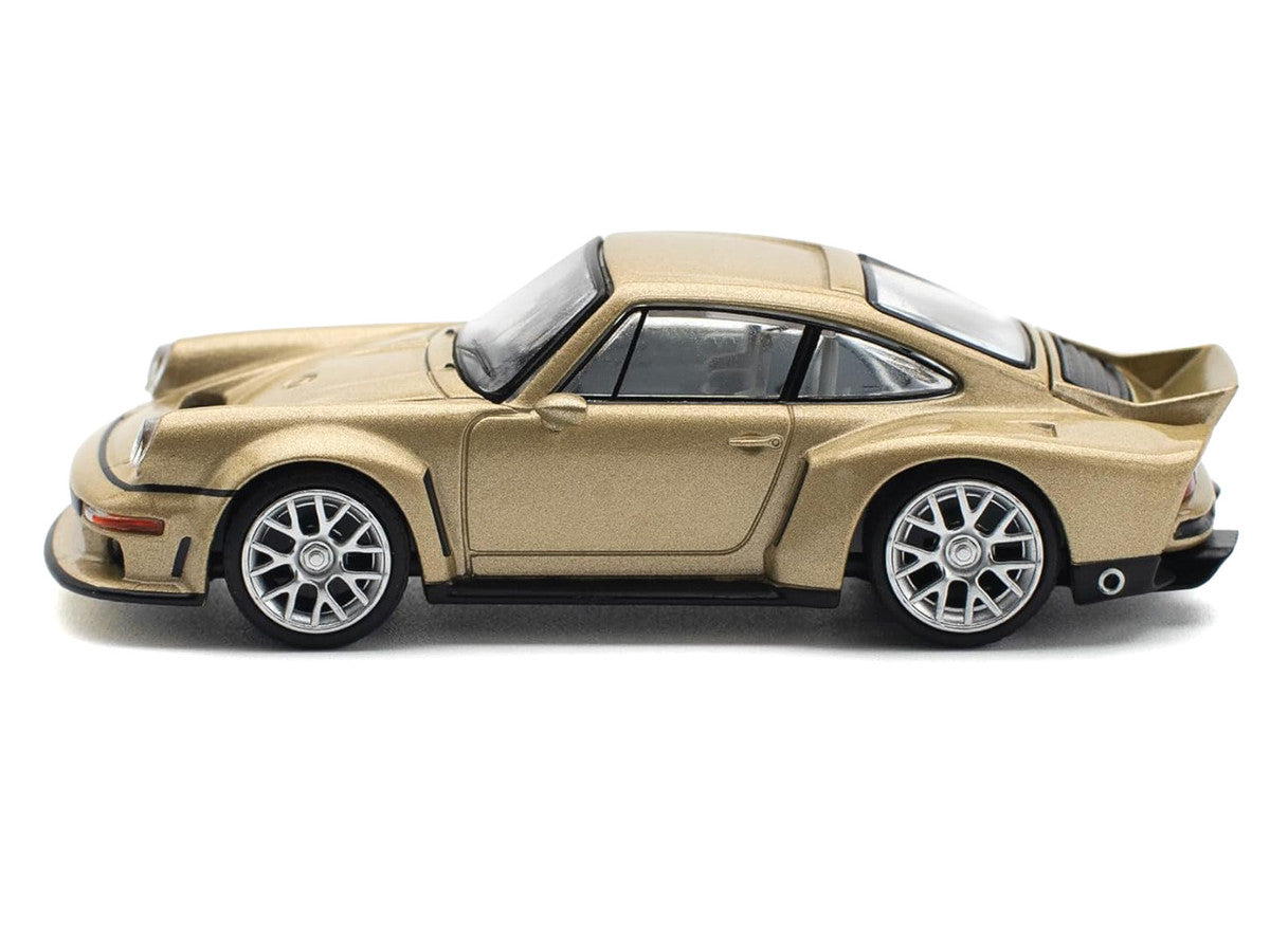 Singer DLS Turbo Gold Metallic 1/64 Diecast Model Car by Pop Race LuxuryLifeWay Online Store