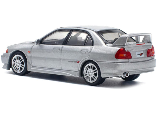 Mitsubishi Lancer Evolution IV RHD (Right Hand Drive) Steel Silver Metallic 1/64 Diecast Model Car by Pop Race LuxuryLifeWay Online Store