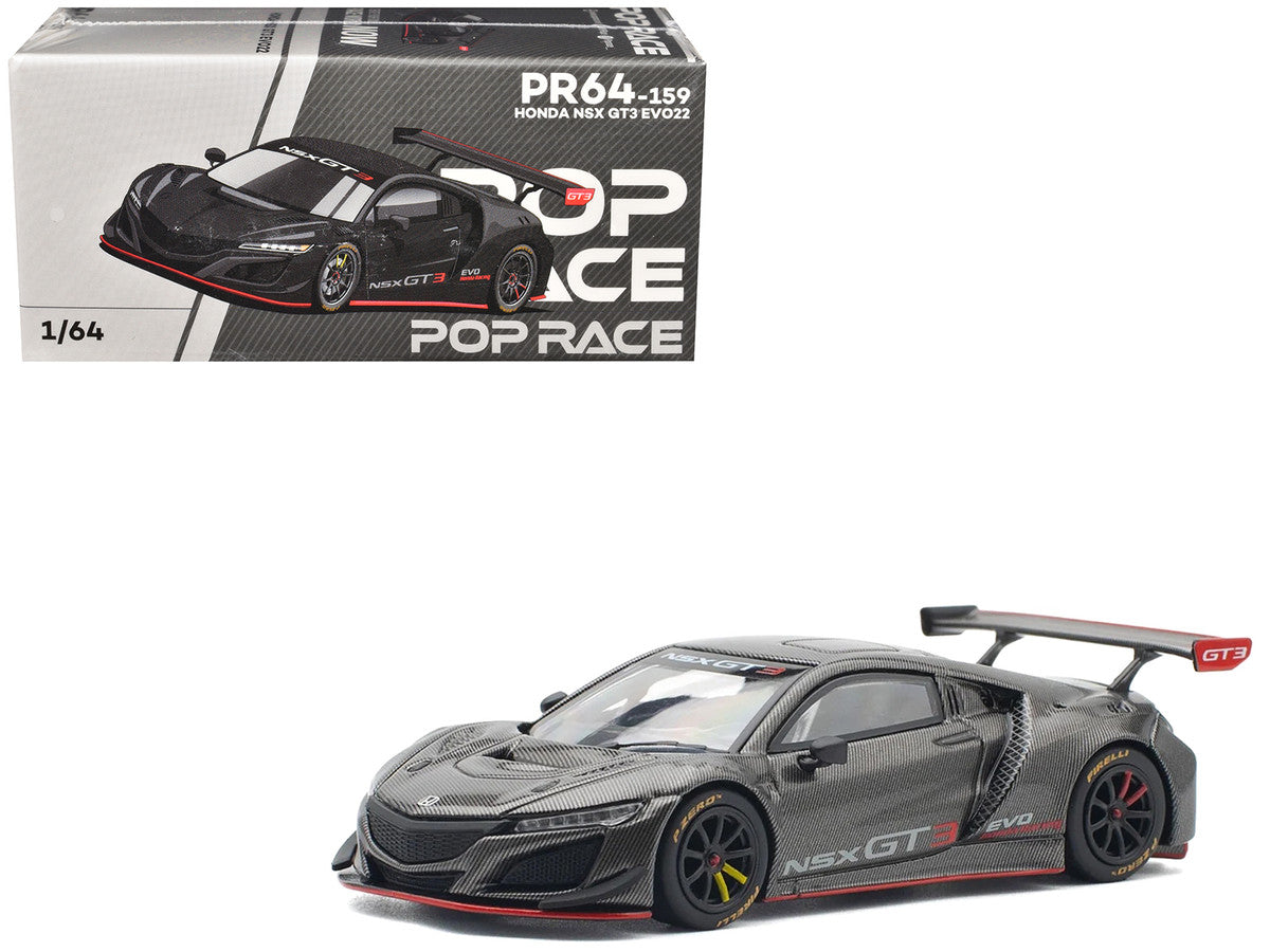 Honda NSX GT3 EVO22 Carbon Edition 1/64 Diecast Model Car by Pop Race LuxuryLifeWay Online Store