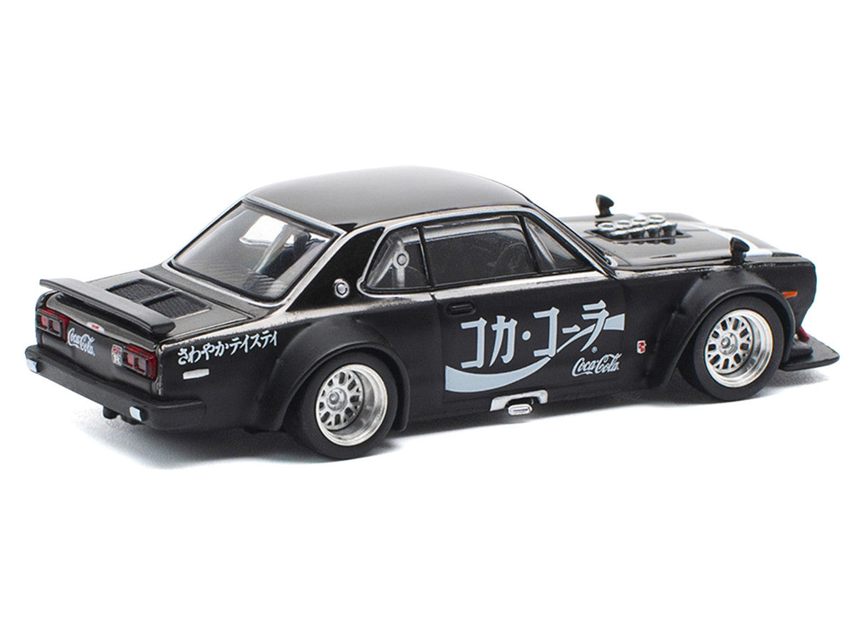 Skyline GT-R V8 Drift "Hakosuka" RHD (Right Hand Drive) "Coca-Cola" Black 1/64 Diecast Model Car by Pop Race LuxuryLifeWay Online Store