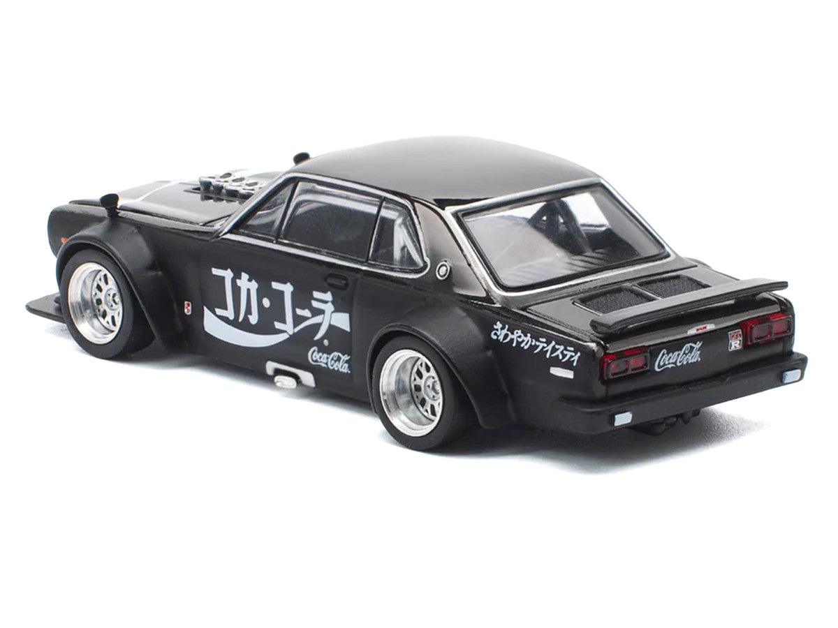 Skyline GT-R V8 Drift "Hakosuka" RHD (Right Hand Drive) "Coca-Cola" Black 1/64 Diecast Model Car by Pop Race LuxuryLifeWay Online Store