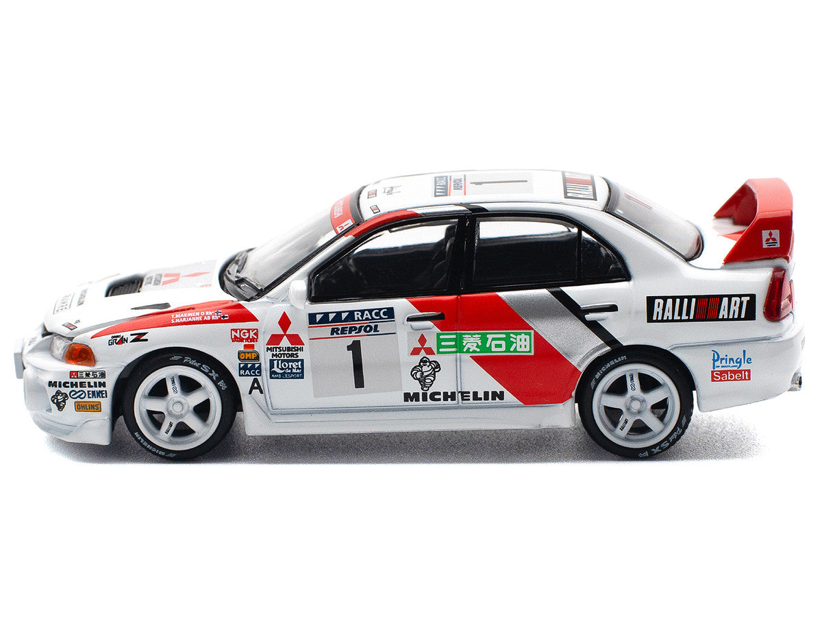 Mitsubishi Lancer Evolution IV RHD (Right Hand Drive) #1 Tommi Makinen - Seppo Harjanne Winner "Rally de Catalunya" (1997) 1/64 Diecast Model Car by Pop Race LuxuryLifeWay Online Store