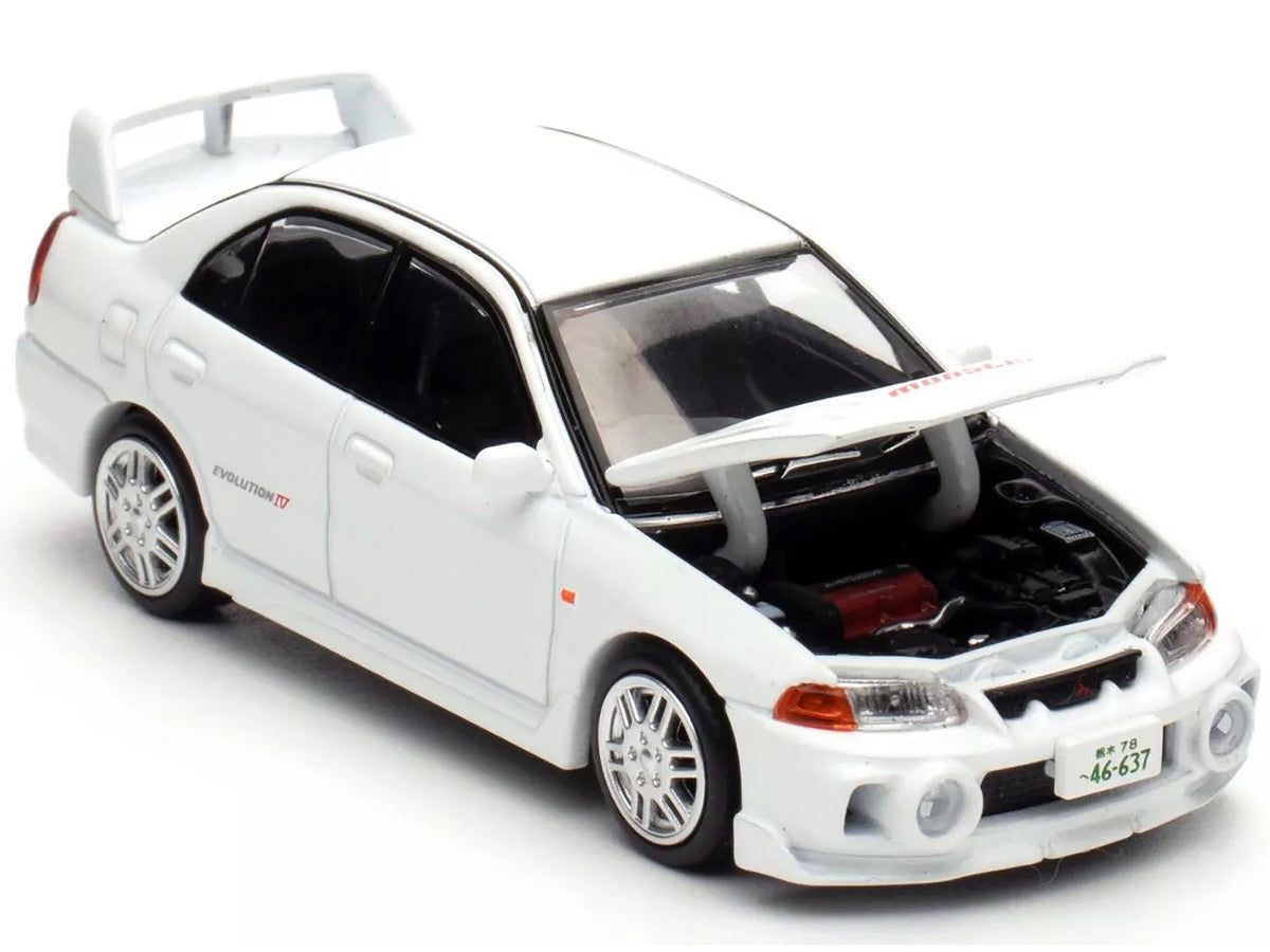 Mitsubishi Lancer Evolution IV RHD (Right Hand Drive) White "Indonesia Diecast Expo 2024 Exclusive" 1/64 Diecast Model Car by Pop Race LuxuryLifeWay Online Store
