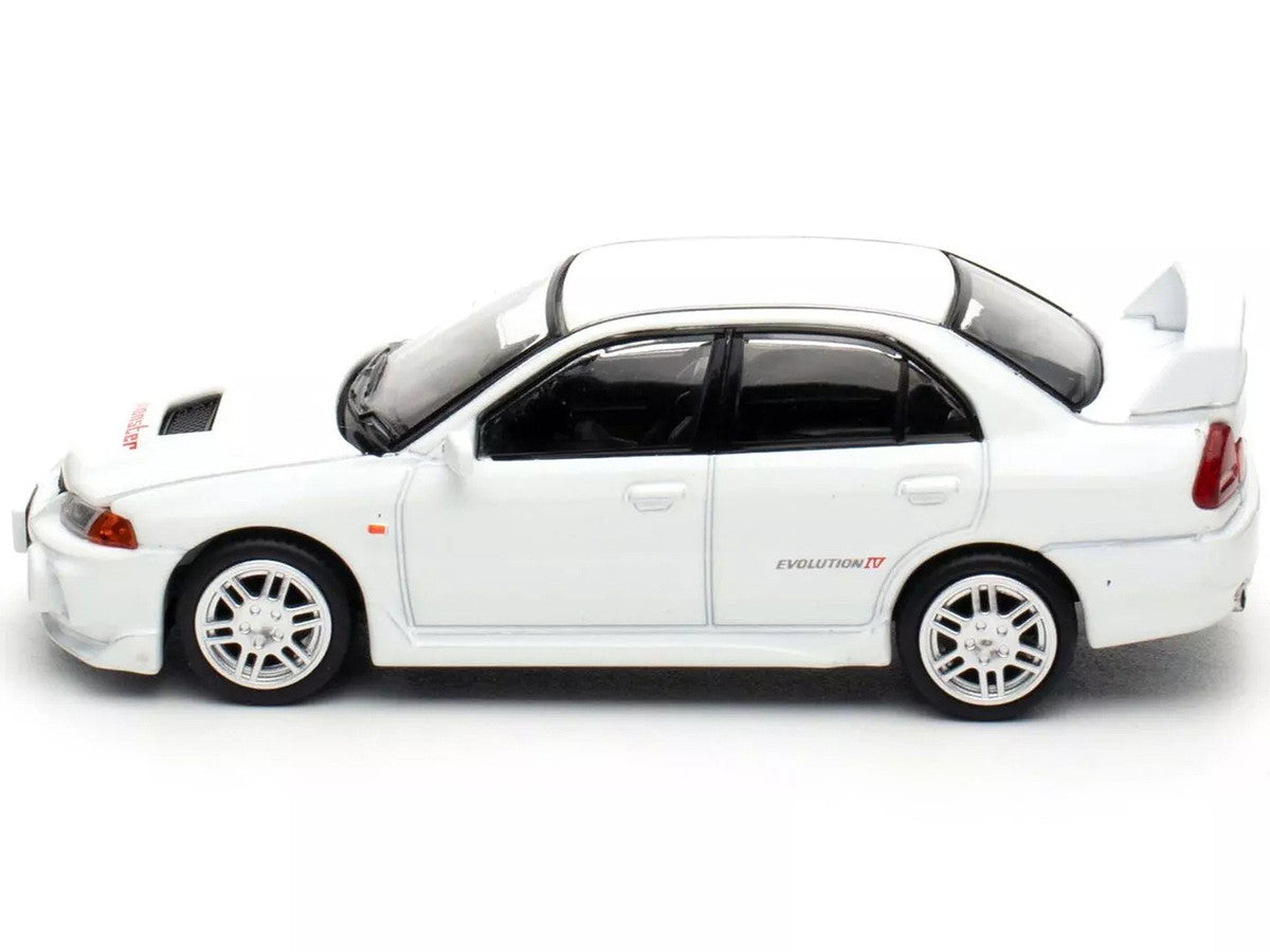Mitsubishi Lancer Evolution IV RHD (Right Hand Drive) White "Indonesia Diecast Expo 2024 Exclusive" 1/64 Diecast Model Car by Pop Race LuxuryLifeWay Online Store