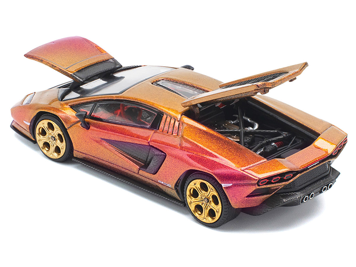 Lamborghini Countach LPI 800-4 Blu Hal Metallic 1/64 Diecast Model Car by Pop Race LuxuryLifeWay Online Store