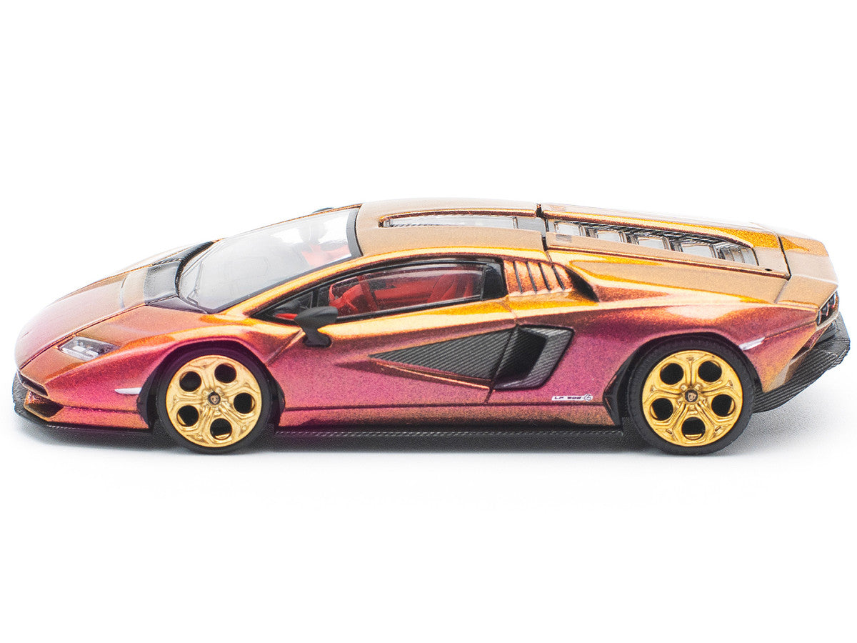 Lamborghini Countach LPI 800-4 Blu Hal Metallic 1/64 Diecast Model Car by Pop Race LuxuryLifeWay Online Store