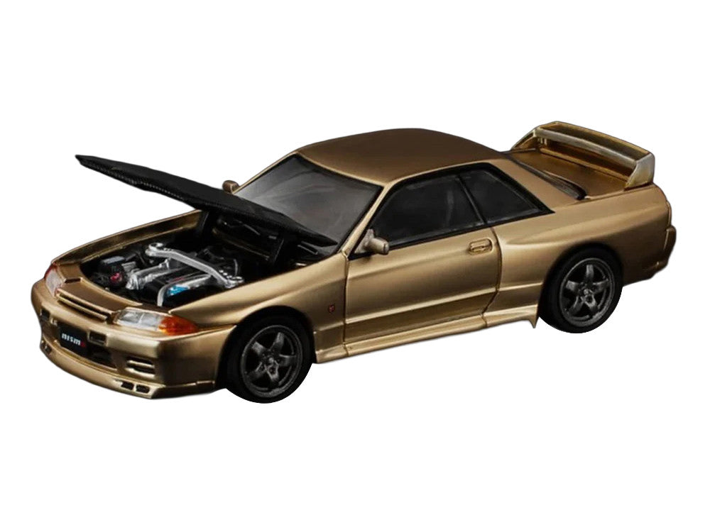 Skyline GT-R R32 RHD (Right Hand Drive) Chrome Gold with Carbon Hood "Tokyo Auto Salon 2025" 1/64 Diecast Model Car by Pop Race LuxuryLifeWay Online Store