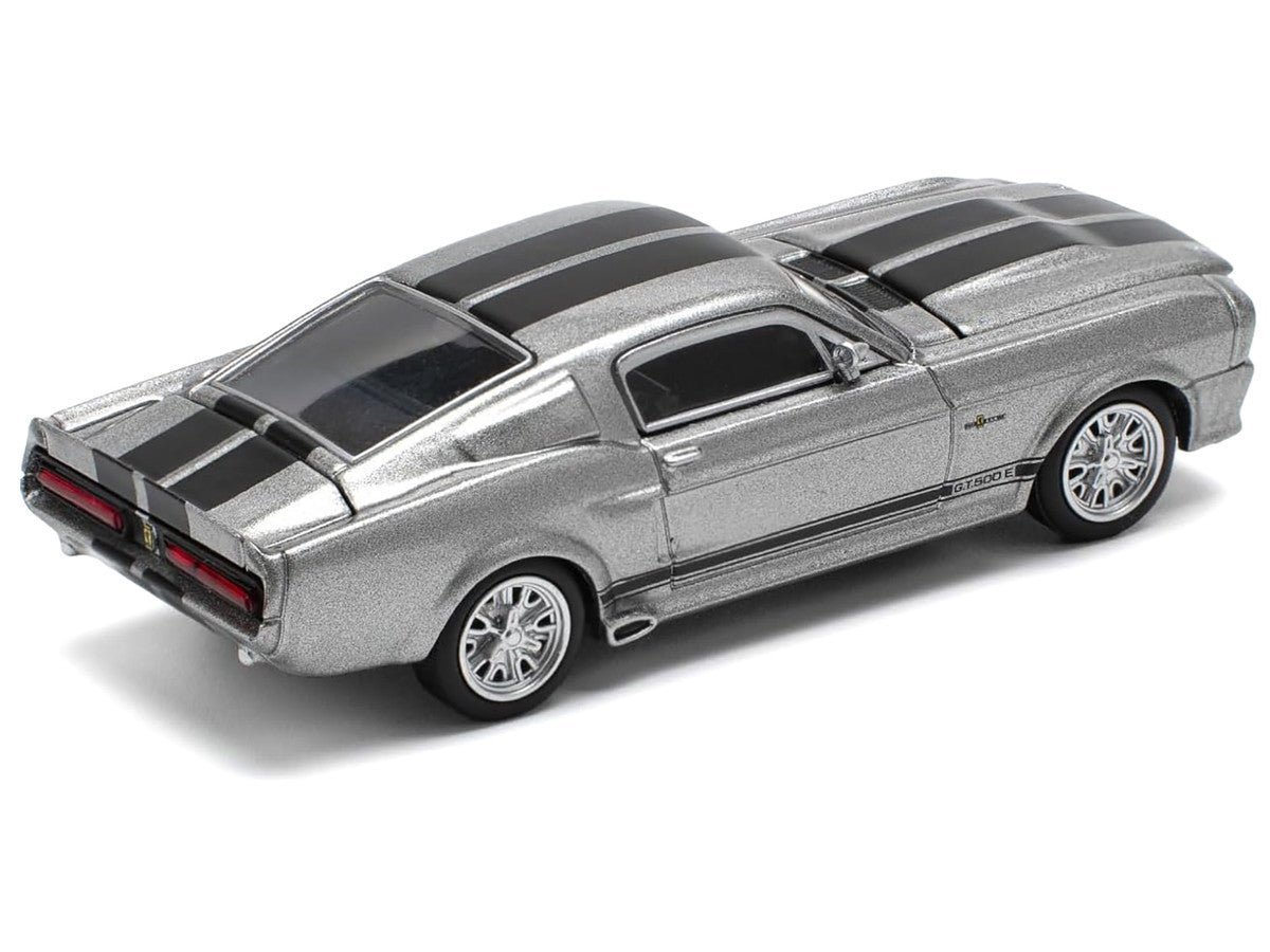 Shelby Mustang GT500 Gray Metallic with Black Stripes 1/64 Diecast Model Car by Pop Race LuxuryLifeWay Online Store
