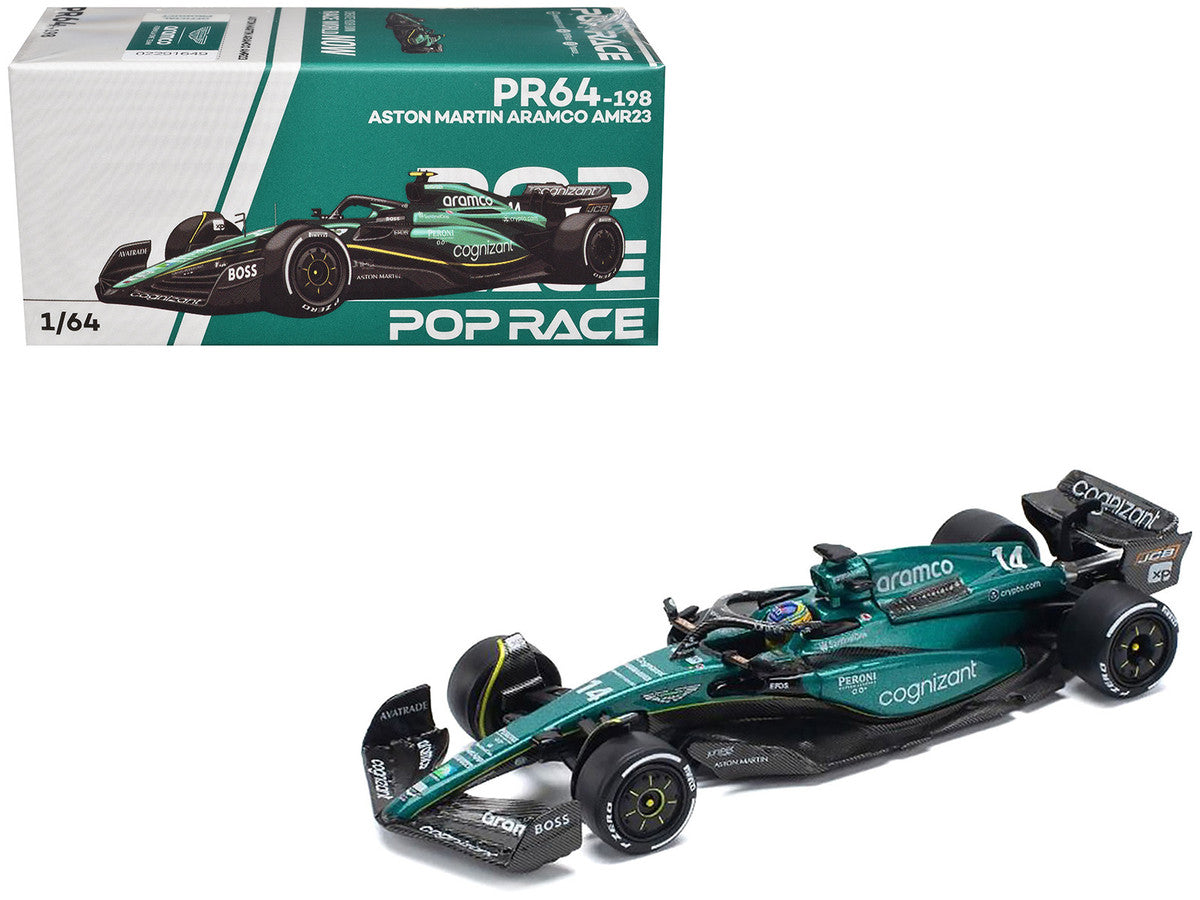 Aston Martin AMR23 #14 Fernando Alonso "Formula One F1 World Championship" (2023) 1/64 Diecast Model Car by Pop Race LuxuryLifeWay Online Store