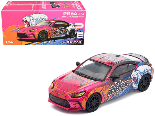 Toyota GR86 #823 1087X "Toyota GR86 Cup" (2025) 1/64 Diecast Model Car by Pop Race LuxuryLifeWay Online Store