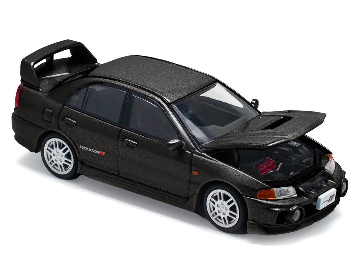 Mitsubishi Lancer Evolution IV RHD (Right Hand Drive) Pyrenees Black Pearl 1/64 Diecast Model Car by Pop Race LuxuryLifeWay Online Store