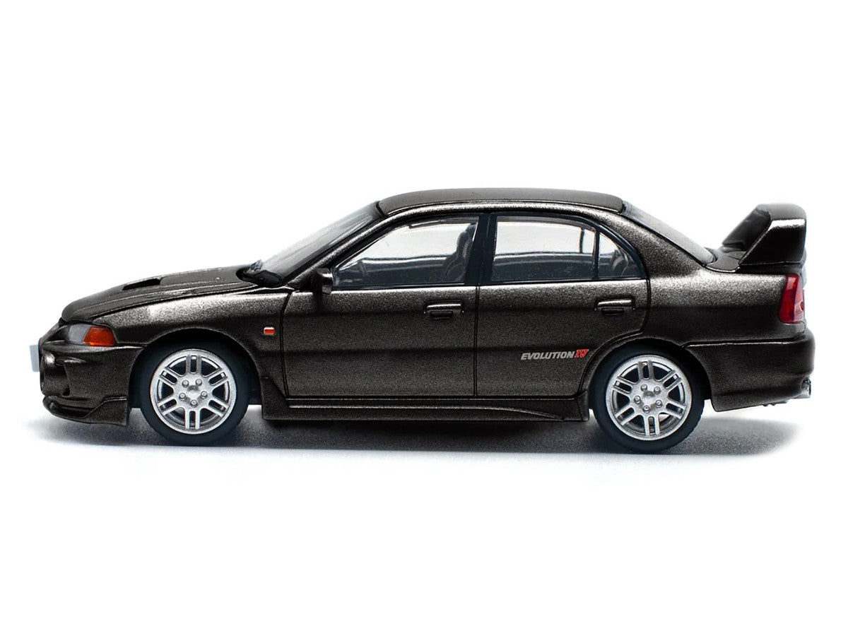 Mitsubishi Lancer Evolution IV RHD (Right Hand Drive) Pyrenees Black Pearl 1/64 Diecast Model Car by Pop Race LuxuryLifeWay Online Store