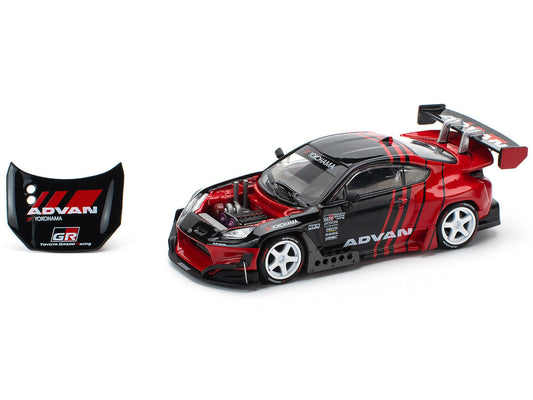 Toyota Pandem GR86 "Advan" Black and Red with Graphics 1/64 Diecast Model Car by Pop Race LuxuryLifeWay Online Store