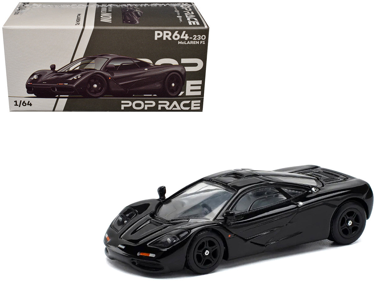 McLaren F1 Jet Black 1/64 Diecast Model Car by Pop Race LuxuryLifeWay Online Store