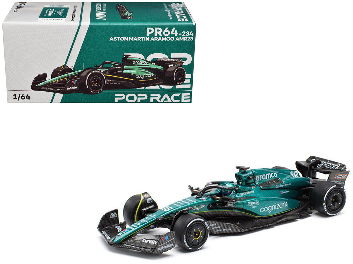 Aston Martin AMR23 #18 Lance Stroll "Formula One F1 World Championship" (2023) 1/64 Diecast Model Car by Pop Race LuxuryLifeWay Online Store