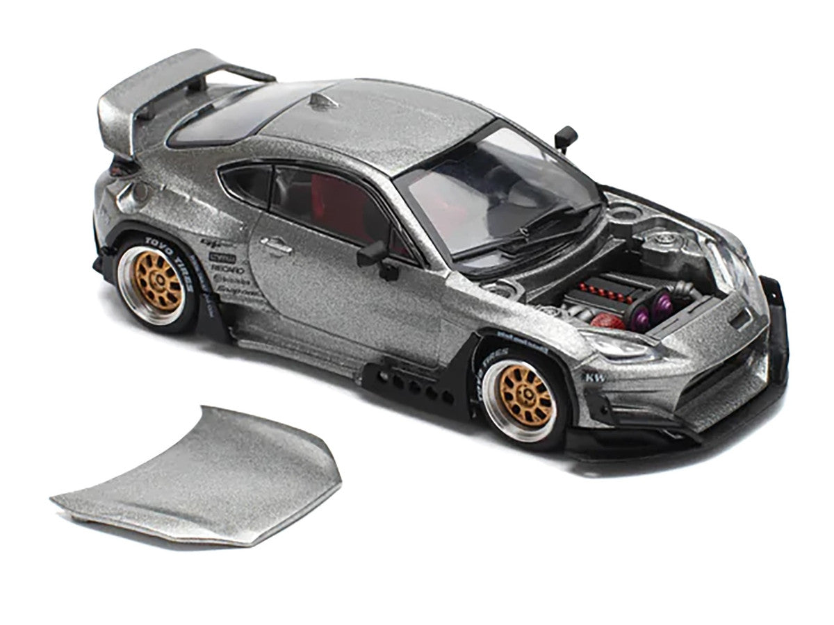 Toyota Pandem GR86 Silver Metallic 1/64 Diecast Model Car by Pop Race LuxuryLifeWay Online Store