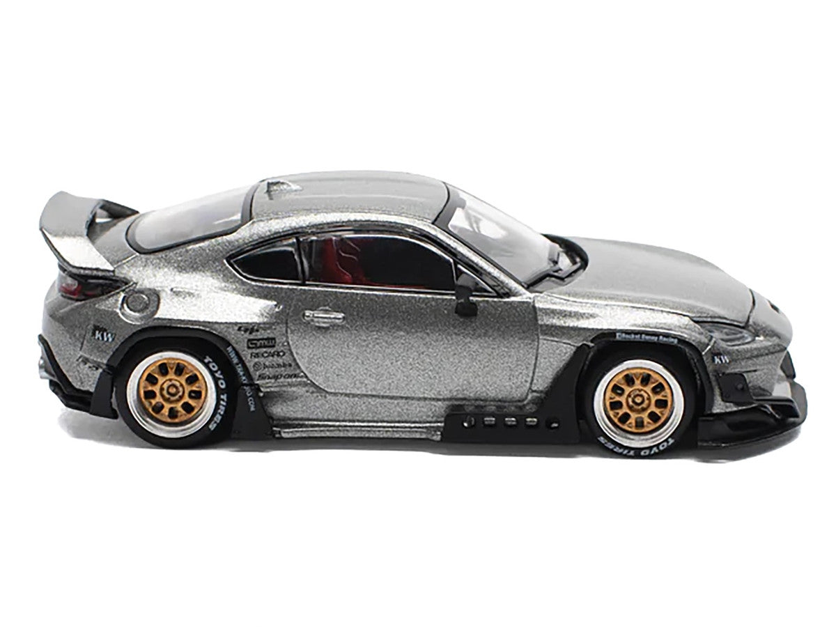 Toyota Pandem GR86 Silver Metallic 1/64 Diecast Model Car by Pop Race LuxuryLifeWay Online Store