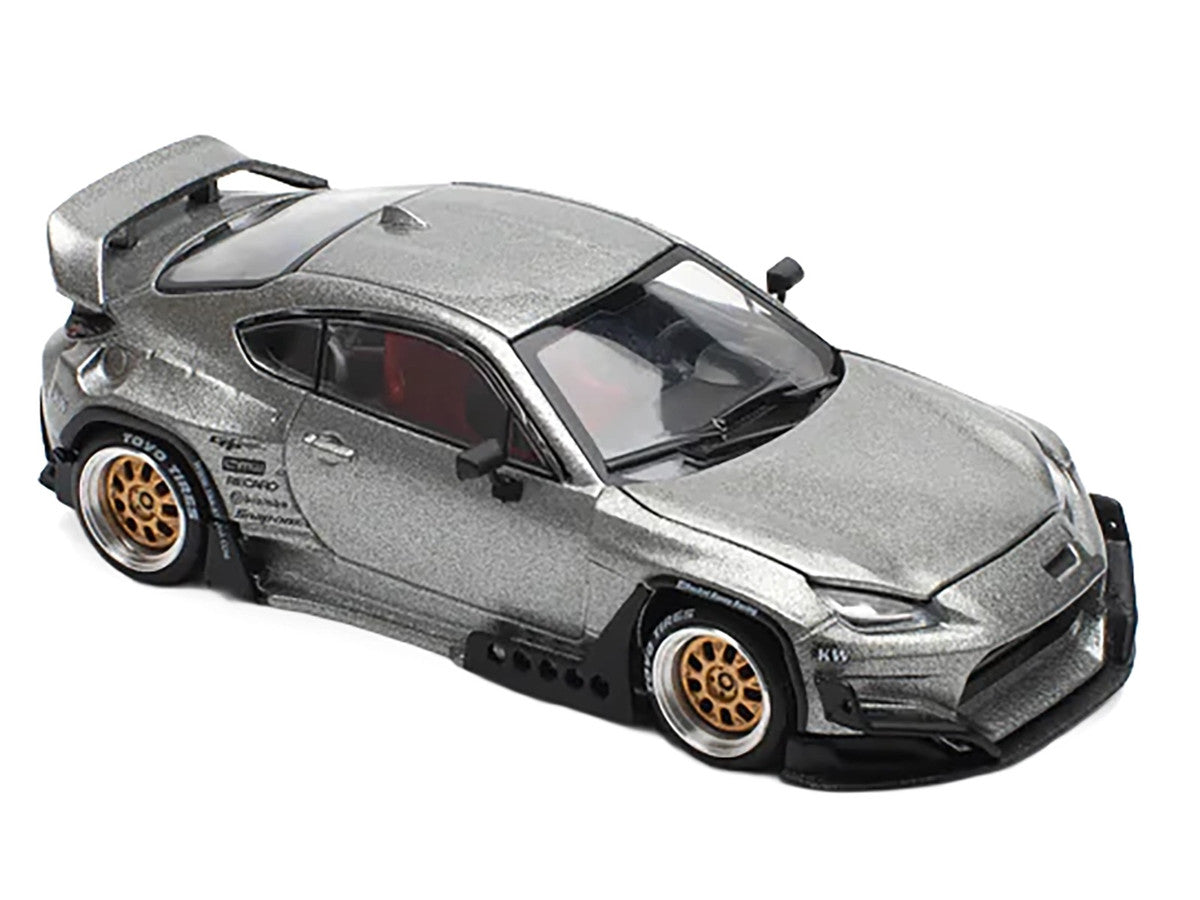 Toyota Pandem GR86 Silver Metallic 1/64 Diecast Model Car by Pop Race LuxuryLifeWay Online Store