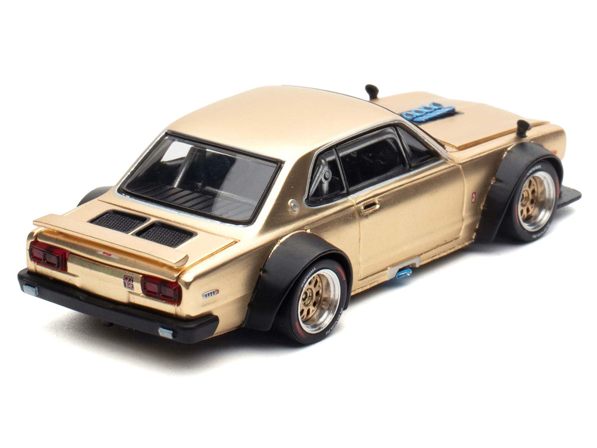 Skyline GT-R V8 Drift "Hakosuka" RHD (Right Hand Drive) Gold Metallic 1/64 Diecast Model Car by Pop Race LuxuryLifeWay Online Store