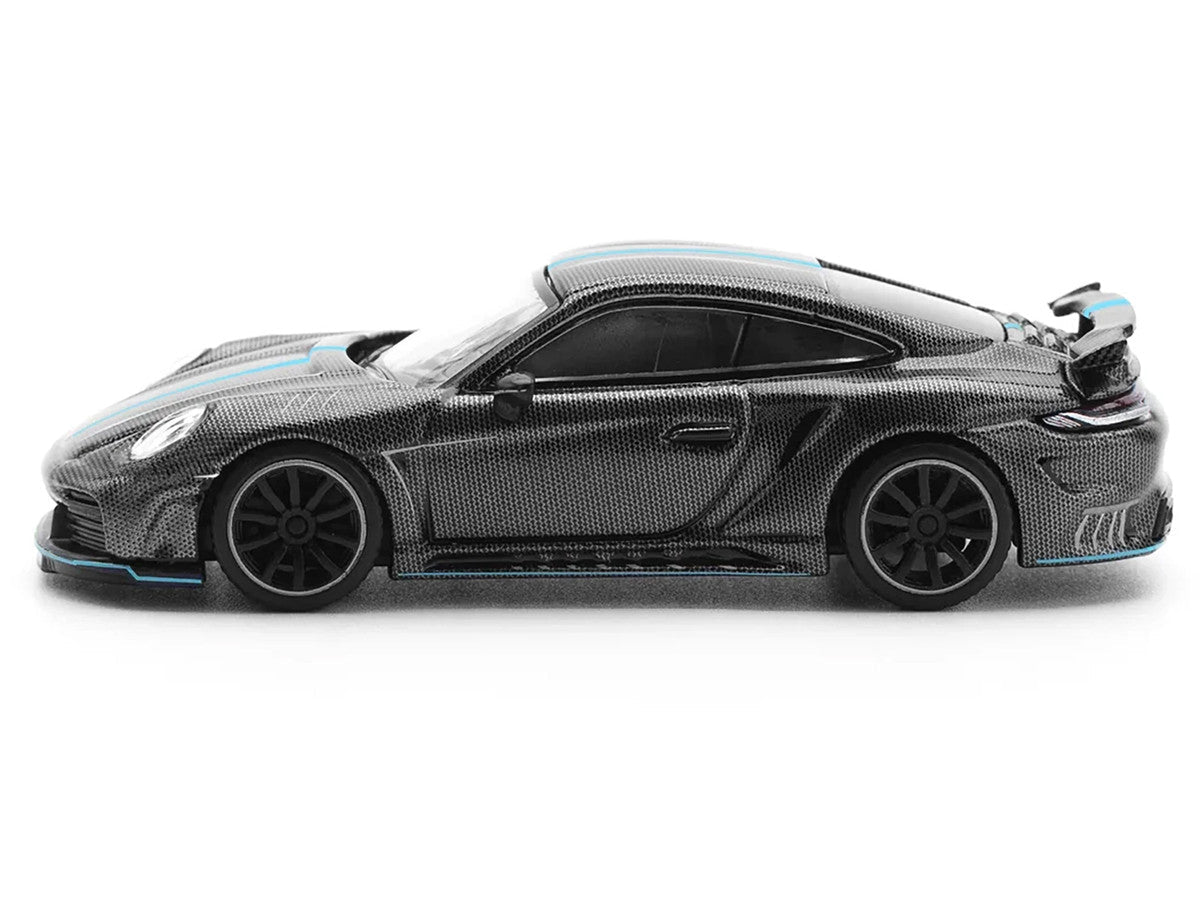 992 Stinger GTR Carbon Edition with Blue Stripe 1/64 Diecast Model Car by Pop Race LuxuryLifeWay Online Store