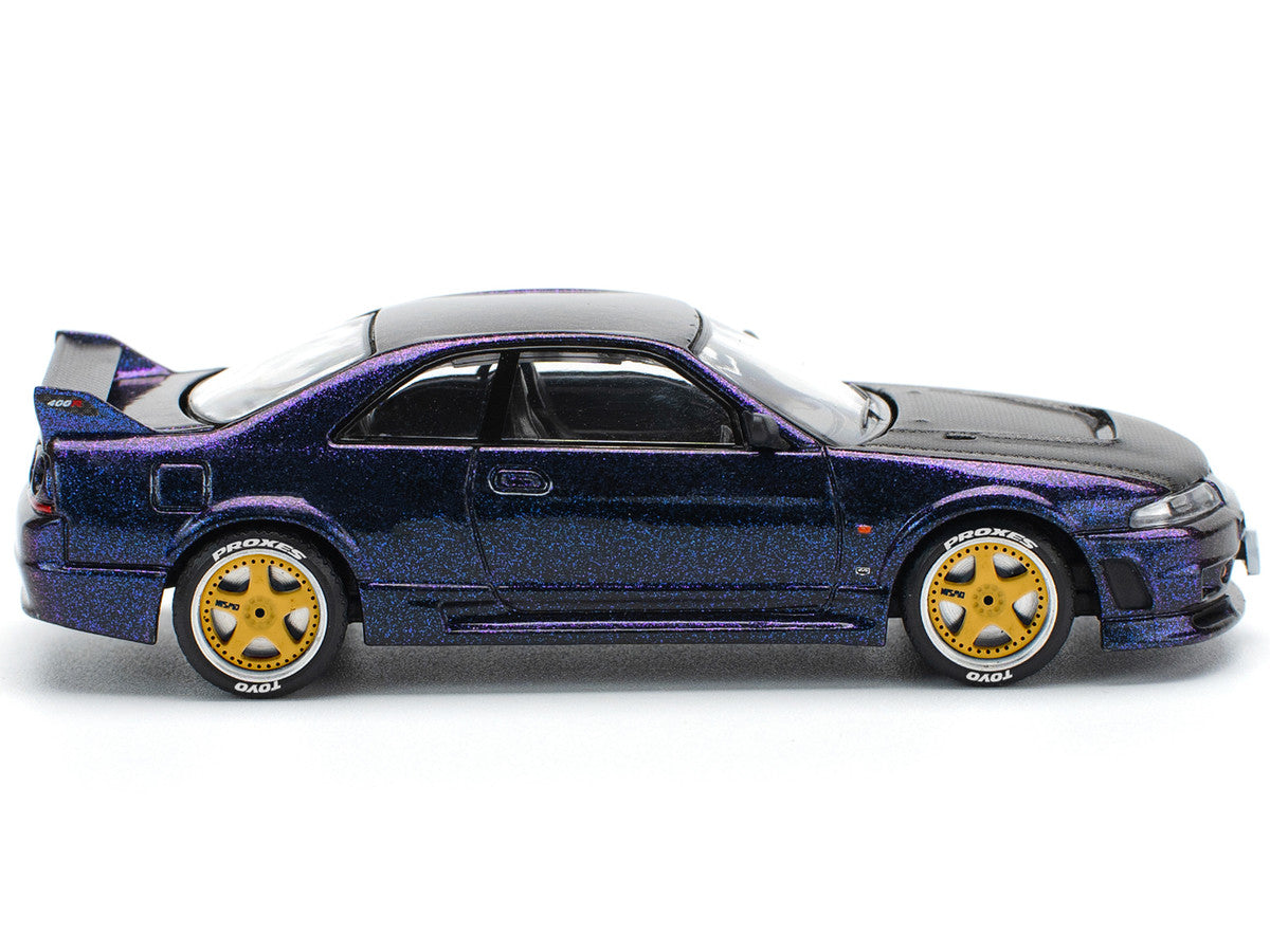 Skyline GT-R (R33) RHD (Right Hand Drive) Midnight Purple Metallic with Carbon Hood 1/64 Diecast Model Car by Pop Race LuxuryLifeWay Online Store